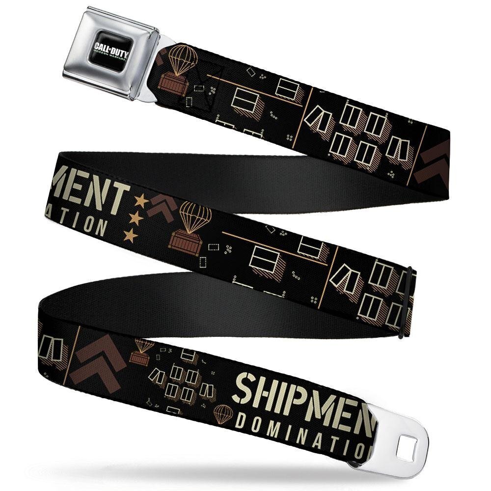 8335 Seatbelt Belt - ODERN WARFARE Full Color Black/White/Greens Seatbelt